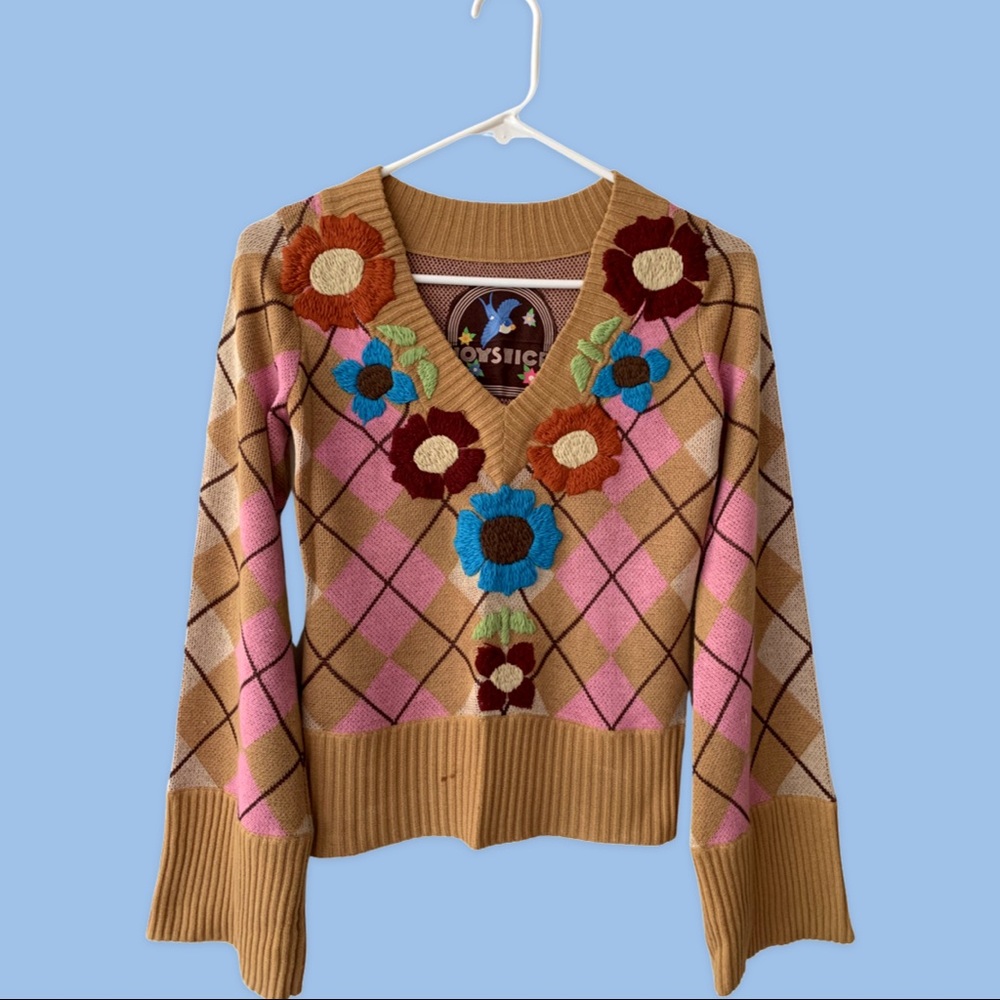 Y2K Vintage Johnny Was “Joystick” • Sweater